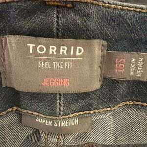 Torrid size 16 S pockets jegging jeans great stretch fit. BOGO free black cargos